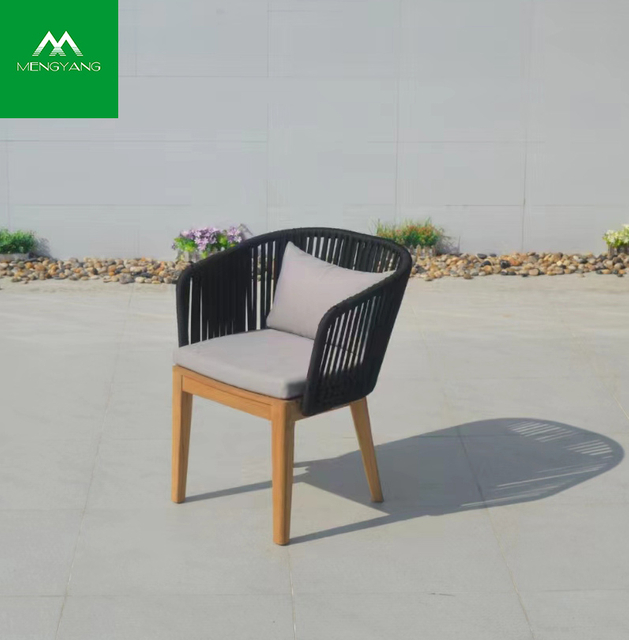 Silla de jardín y patio al aire libre de teca de nuevo diseño elegante